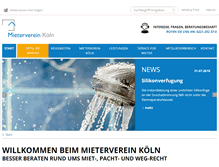 Tablet Screenshot of mieterverein-koeln.de